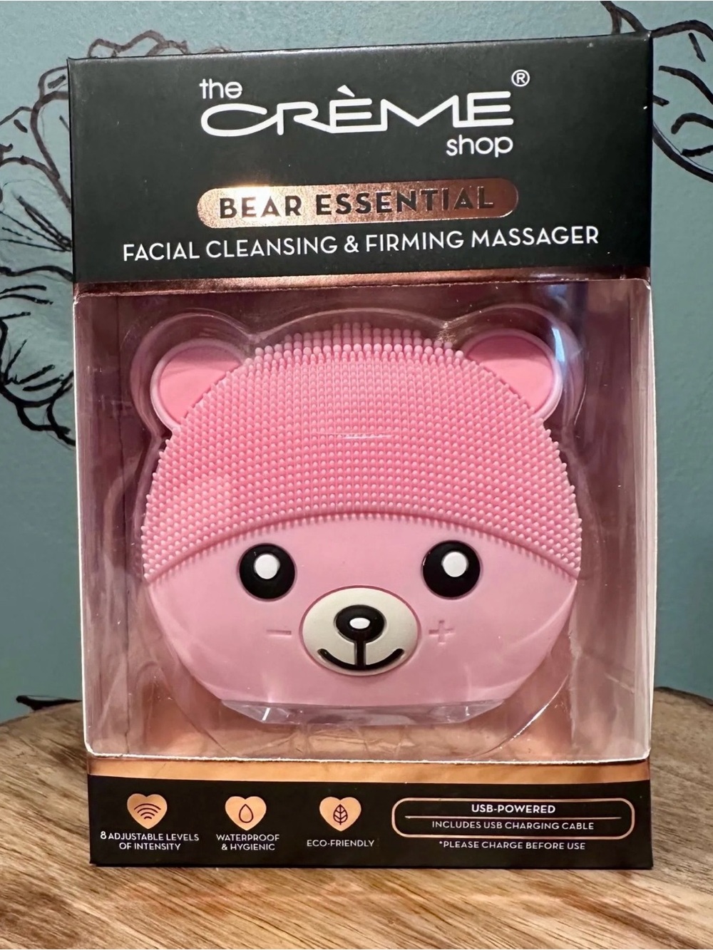 the CRÈME shop Pink Bear Facial Cleansing & Firming Massager